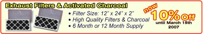 Laser System Exhaust Filter Packs now 10% off Until March 15th, 2007