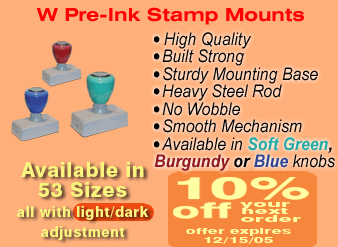 Browse and purchase pre-ink stamp mounts.